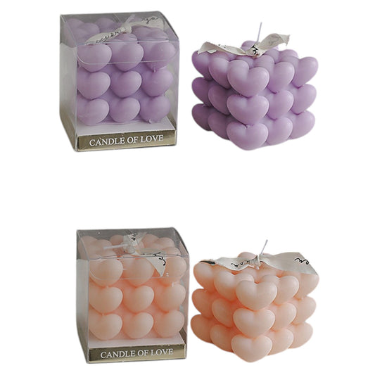 Heart Cube Scented Candle SS41106-19! (12PC)