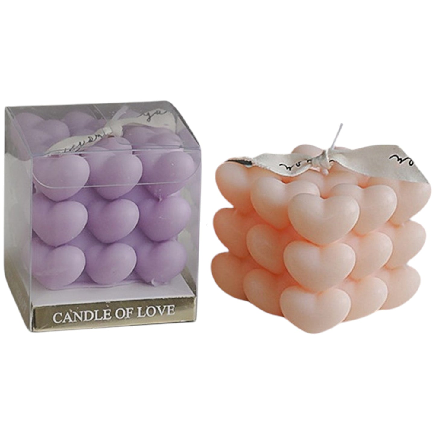 Heart Cube Scented Candle SS41106-19. (12PC)