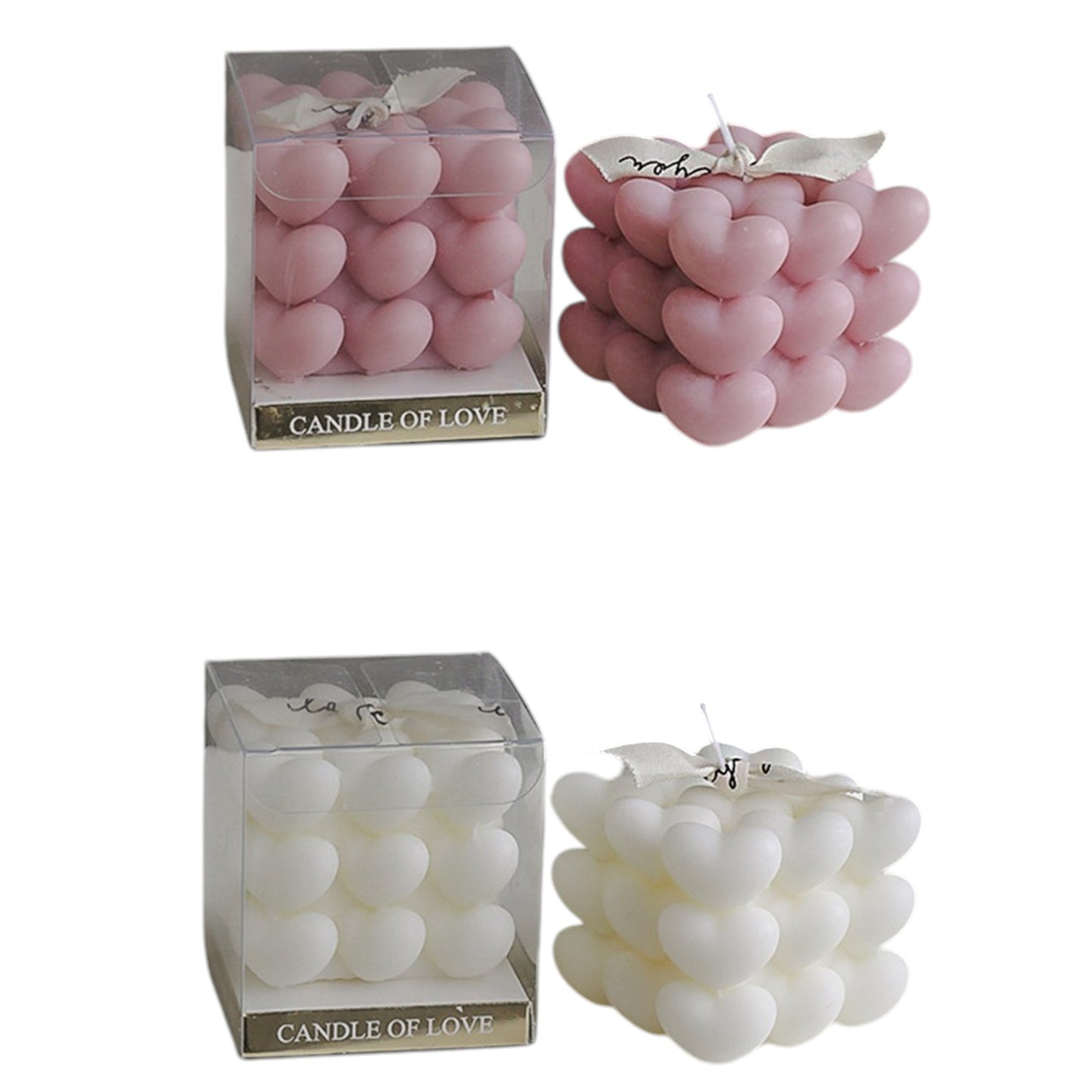 Heart Cube Scented Candle SS41106-19. (12PC)