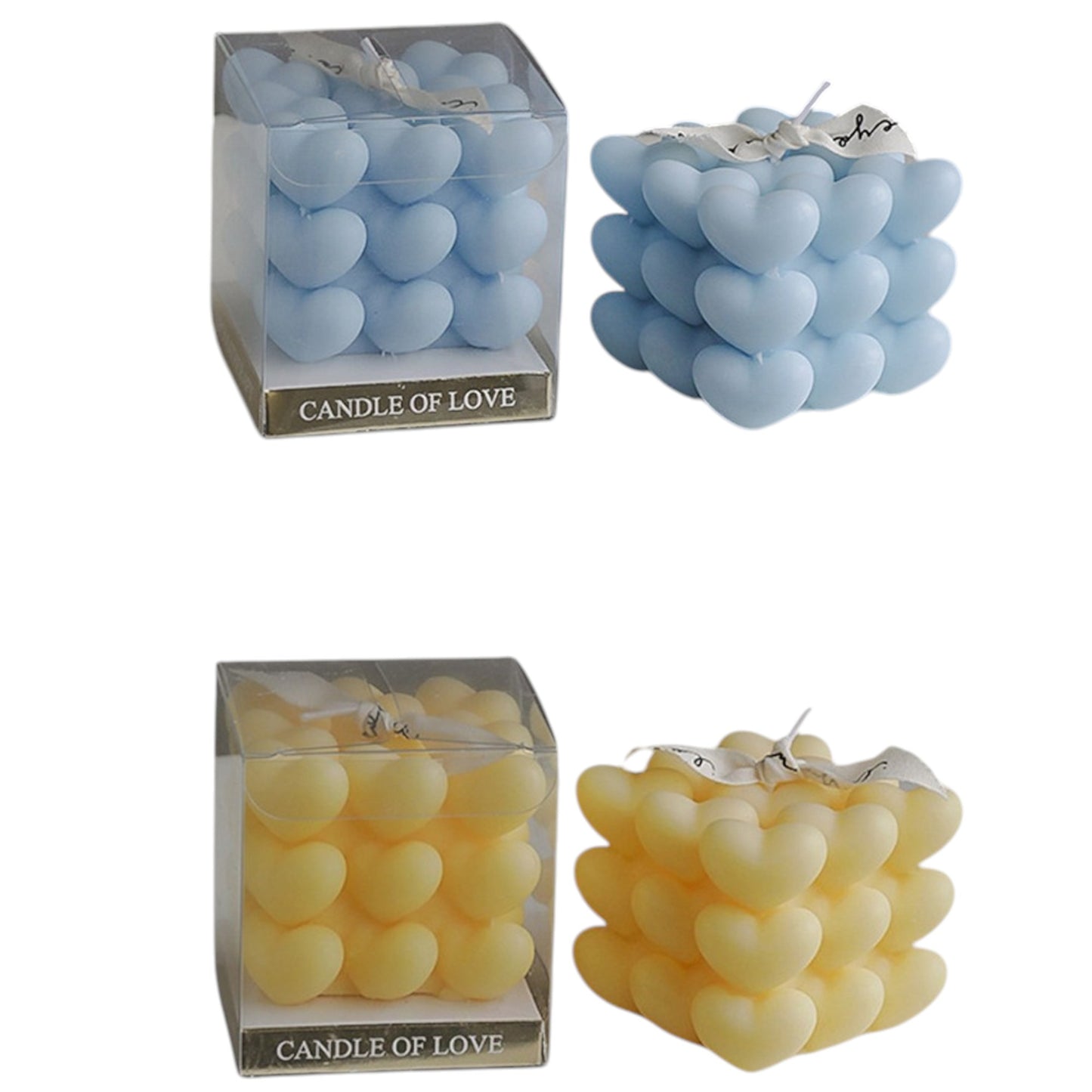 Heart Cube Scented Candle SS41106-19. (12PC)