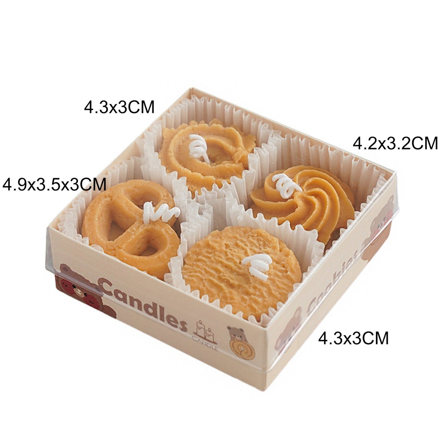 Cookie Shape Scented Candle Box SS41106-2 (12PC)