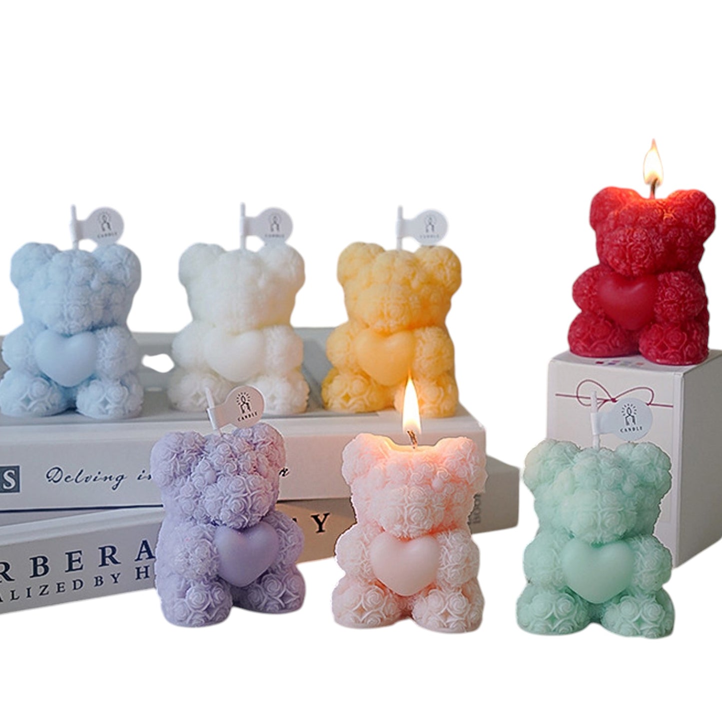 Heart Rose Bear Scented Candle SS41106-20 (12PC)