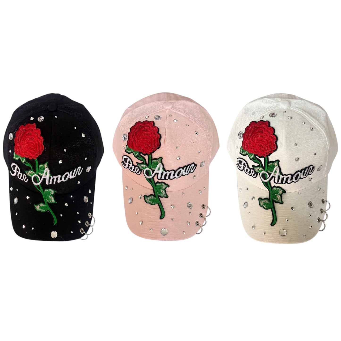 Bling Rhinestone Por Amor Baseball Cap SS41128-2 (12PC)