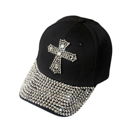 Bling Rhinestone Cross Baseball Cap SS41128-22 (12PC)