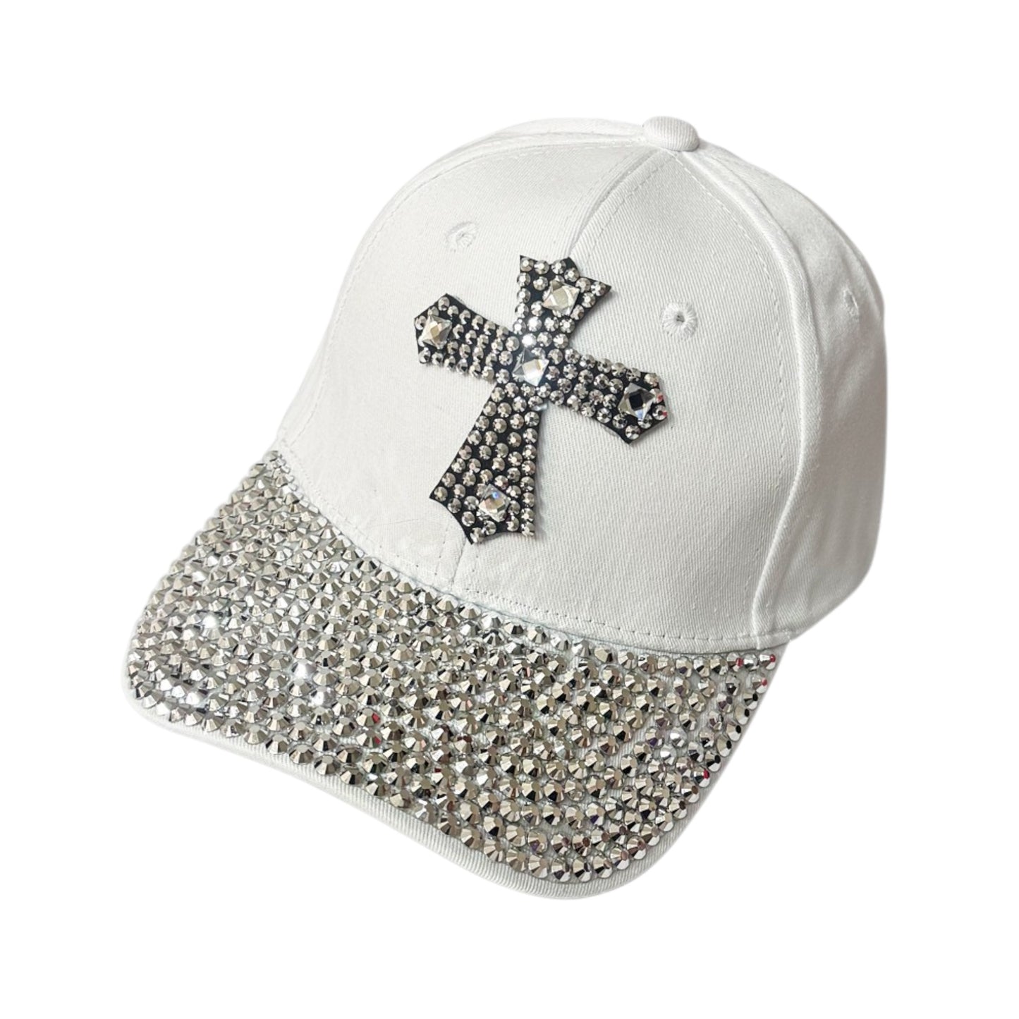 Bling Rhinestone Cross Baseball Cap SS41128-22 (12PC)