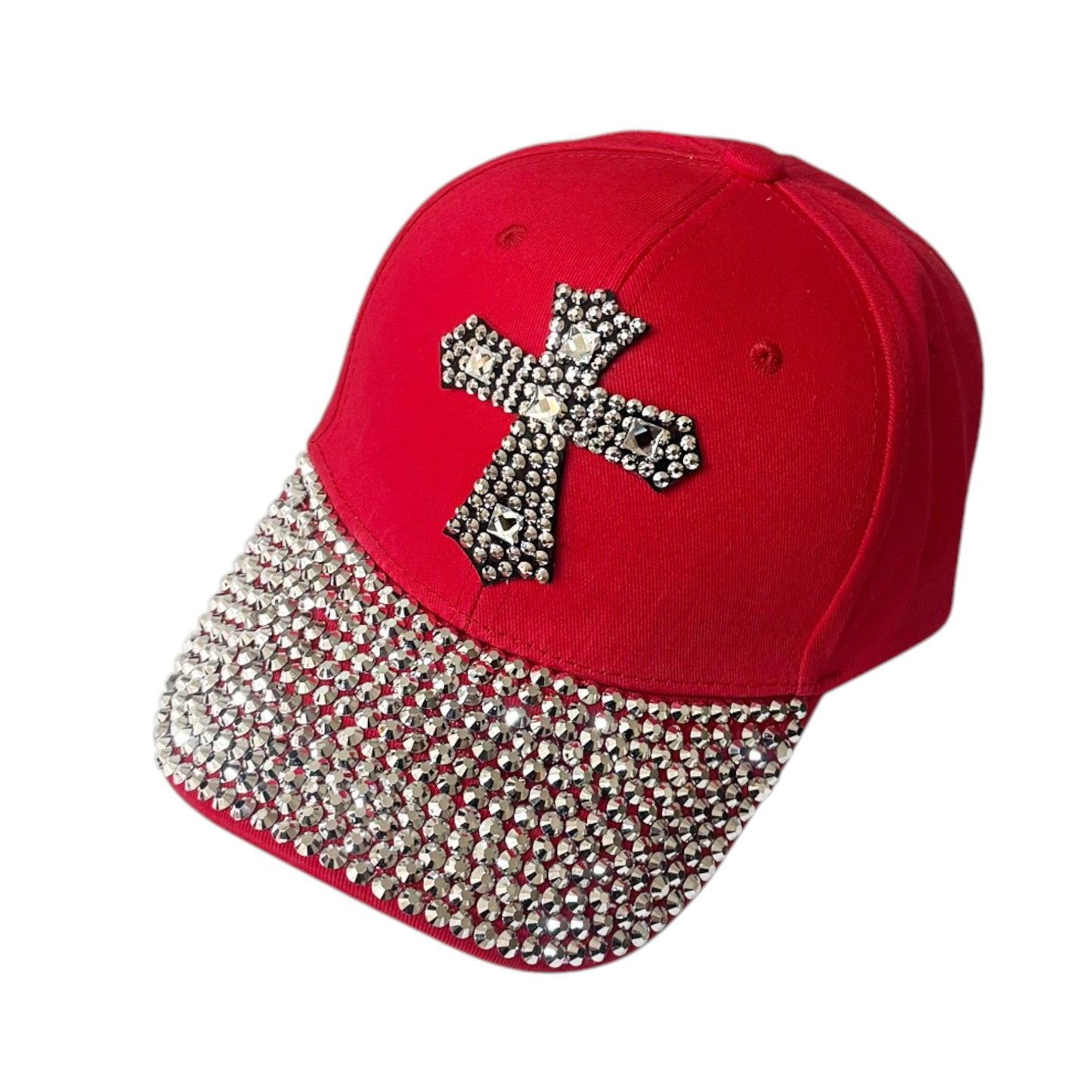 Bling Rhinestone Cross Baseball Cap SS41128-22 (12PC)