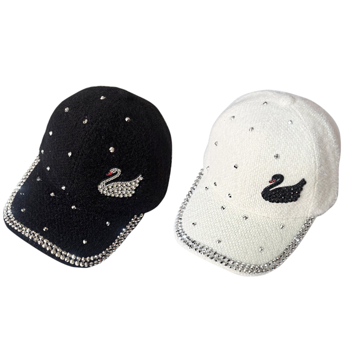 Bling Rhinestone Swan Baseball Cap SS41128-26 (12PC)
