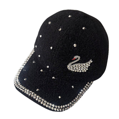 Bling Rhinestone Swan Baseball Cap SS41128-26 (12PC)