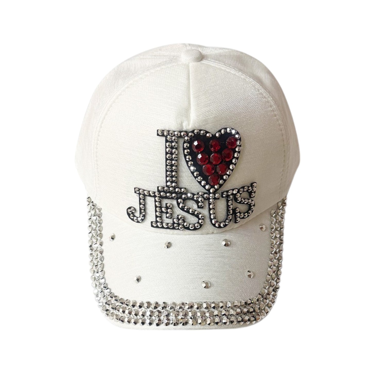 Bling Rhinestone I Love Jesus Cap SS41128-28 (12PC)