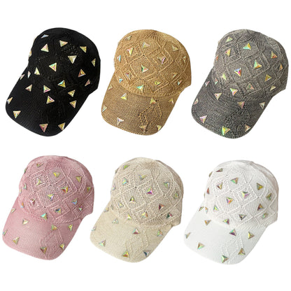 Bling Rhinestone Square Knit Baseball Cap SS41128-44 (12PC)