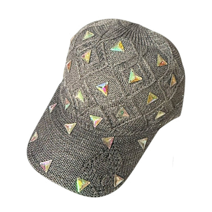 Bling Rhinestone Square Knit Baseball Cap SS41128-44 (12PC)