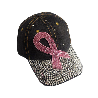 Bling Rhinestone Ribbon Baseball Cap SS41128-6 (12PC)