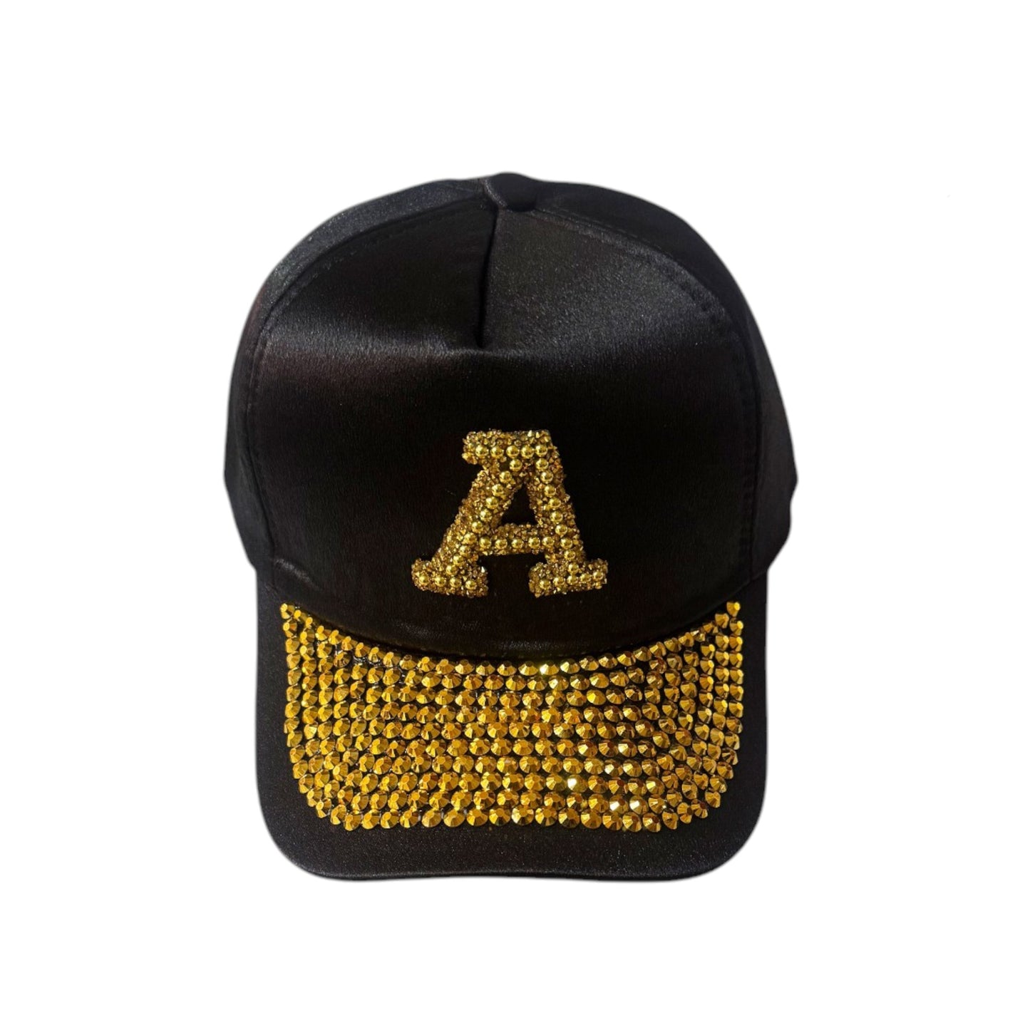 Bling Rhinestone Gold a Baseball Cap SS41128-7 (12PC)