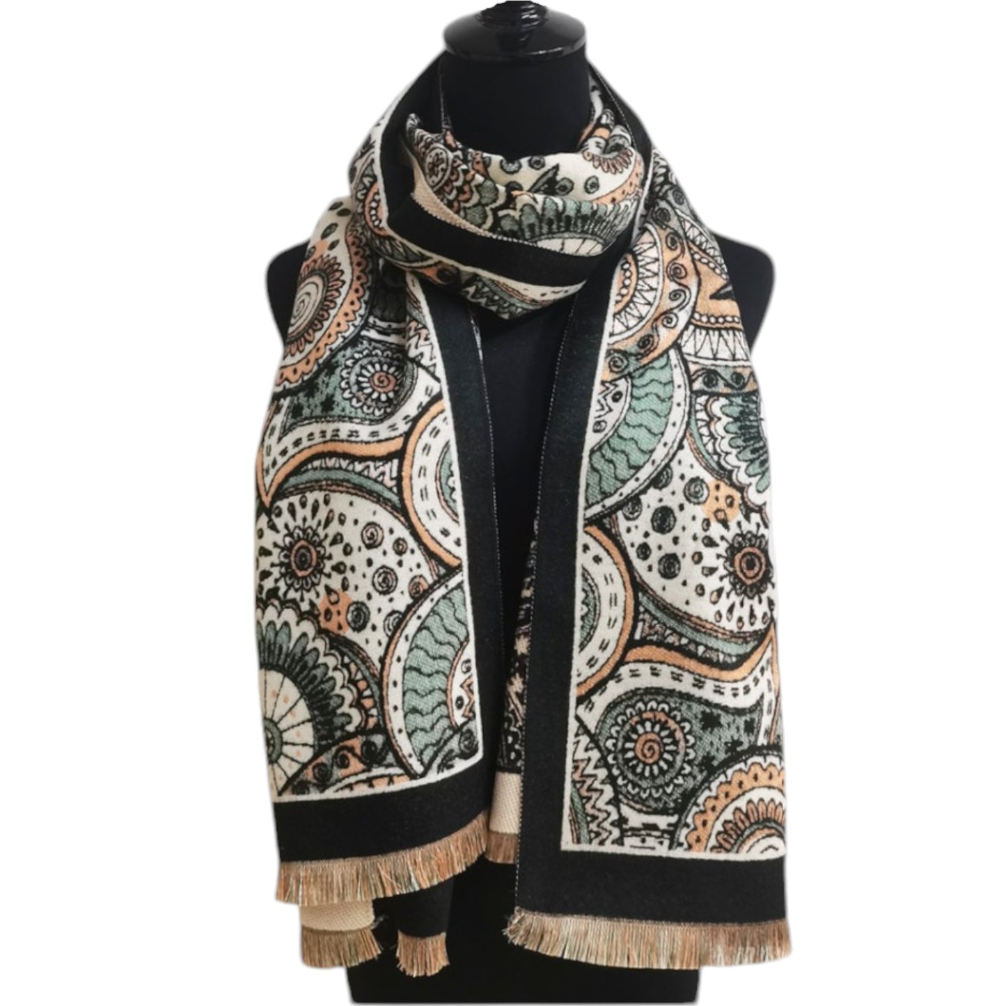 Cashmere Feel Scarves Paisley Pattern SCF4902-5 (12PC)