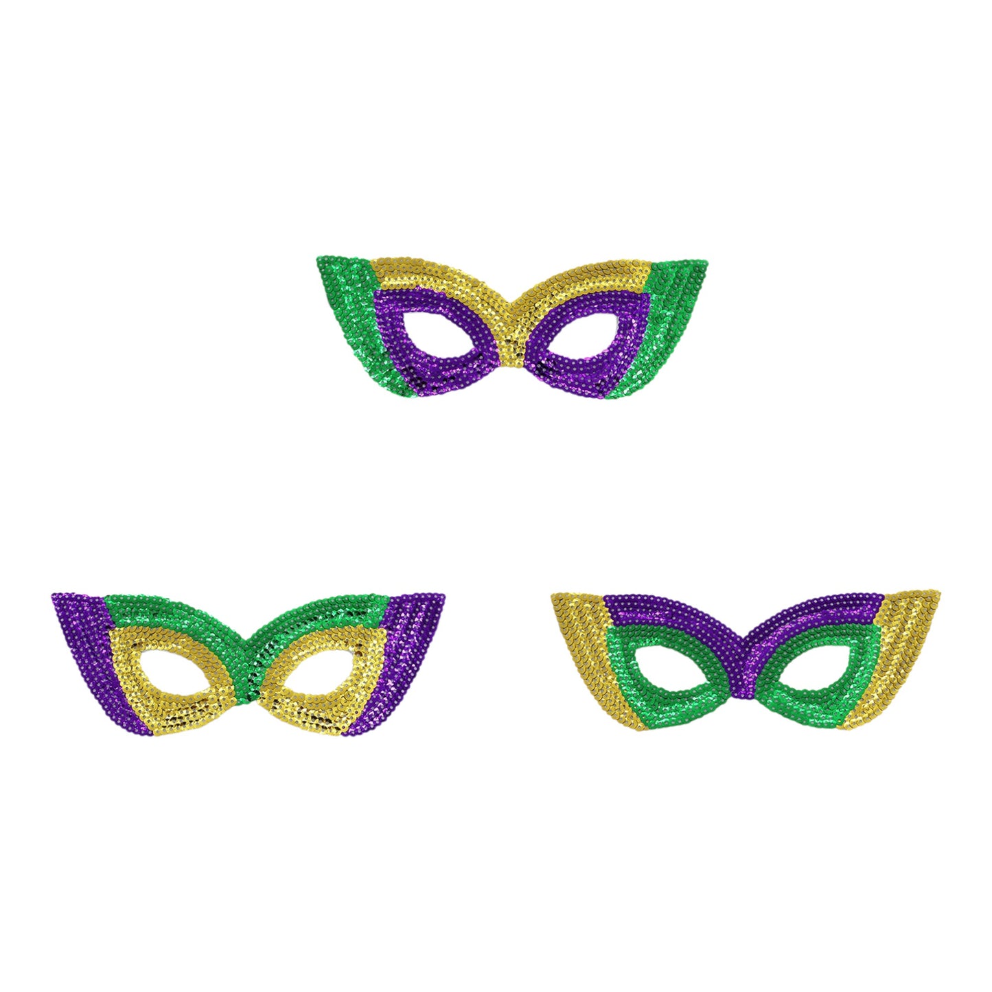Mardi Gras Party and Carnival Sequin Mask SS51109-9 (12PC)