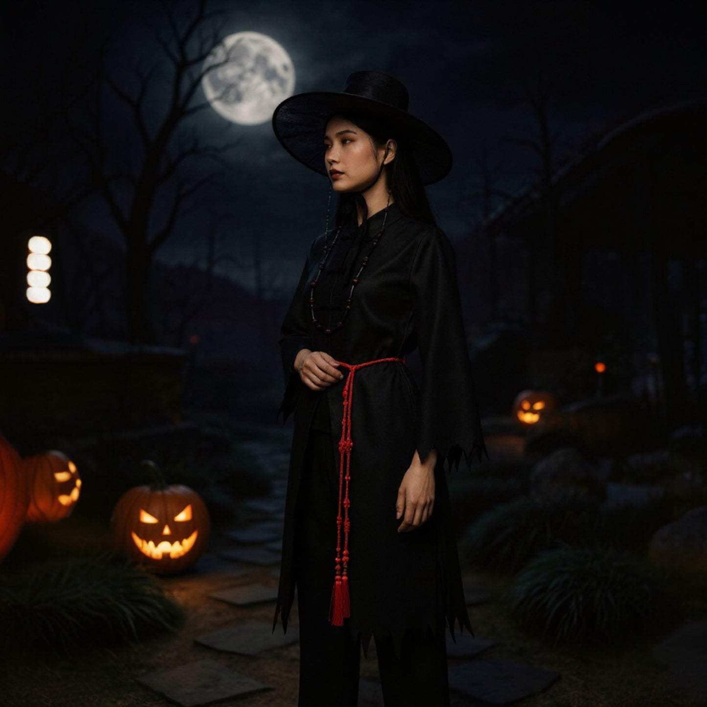 Gat Hat Korean Jeoseung Saja Death reaper Hat and Costume Wear Set SS5731-13 (1PC)