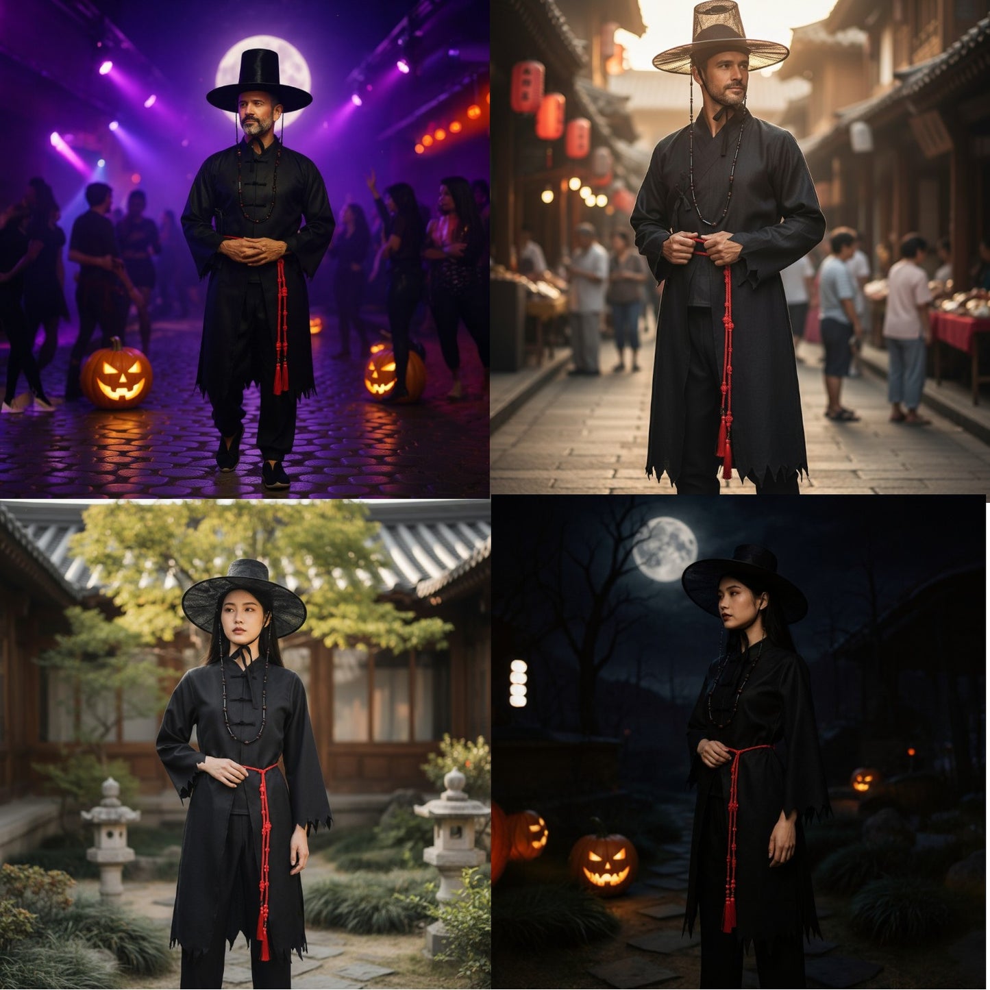 Gat Hat Korean Jeoseung Saja Death reaper Hat and Costume Wear Set SS5731-13 (1PC)