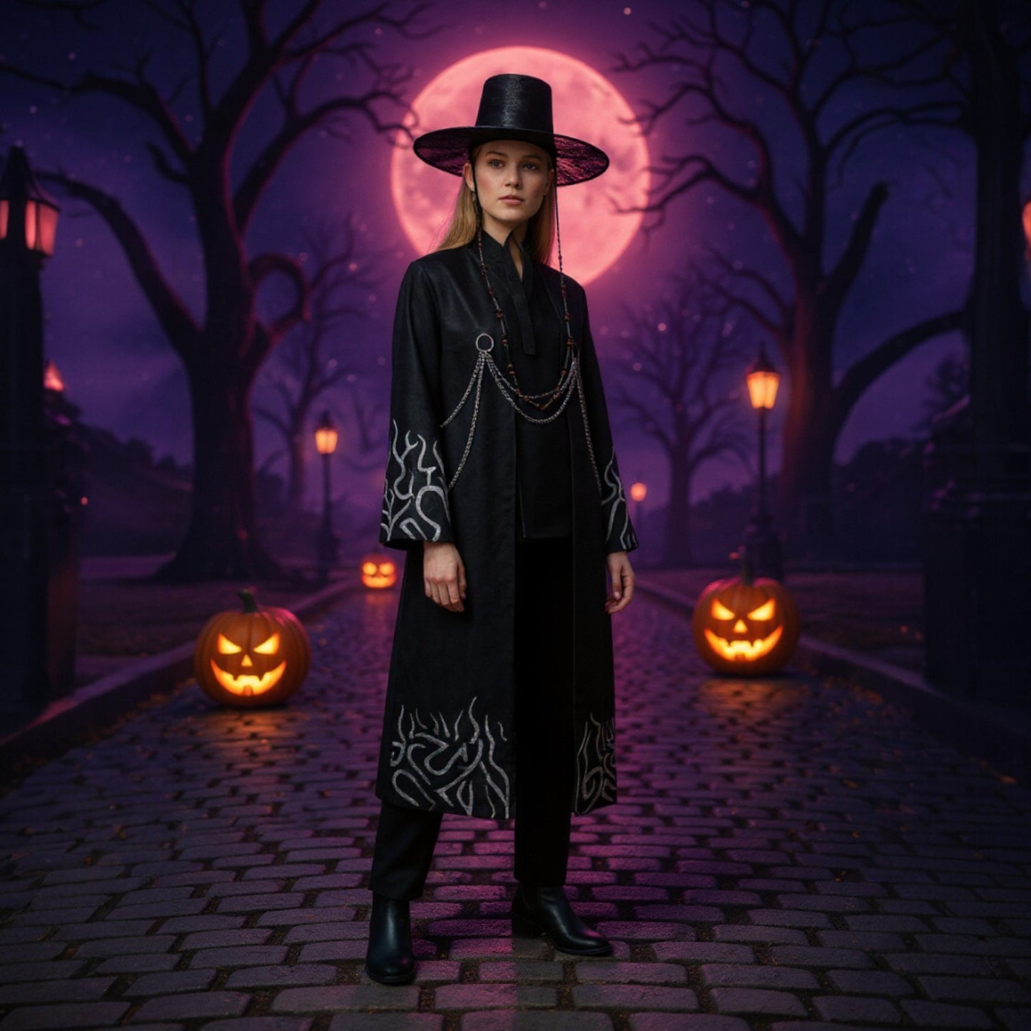 Gat Hat Korean Jeoseung Saja Death reaper Hat and Costume Wear Set SS5731-14 (1PC)