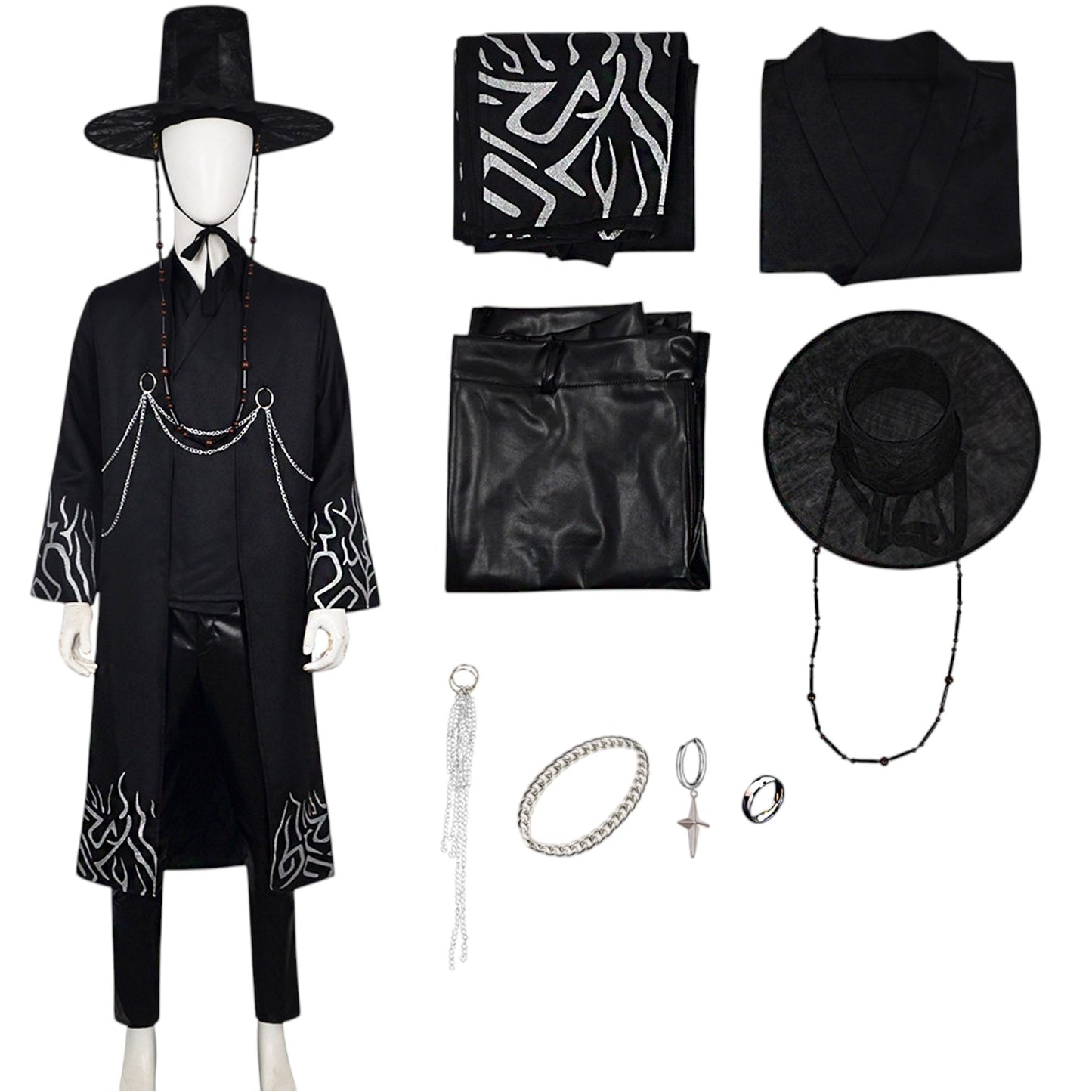 Gat Hat Korean Jeoseung Saja Death reaper Hat and Costume Wear Set SS5731-14 (1PC)