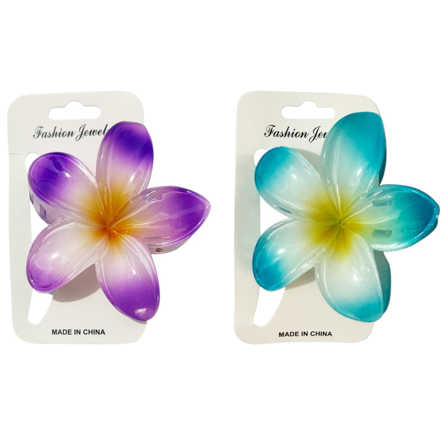 Hawaiian Flower Hair Claw Clip SS5830-34 (12PC)
