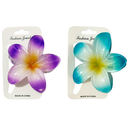 Hawaiian Flower Hair Claw Clip SS5830-34 (12PC)