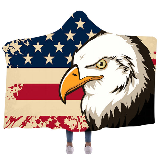 USA Flag Eagle Hooded Wearable Blanket SS5904-34 (1PC)