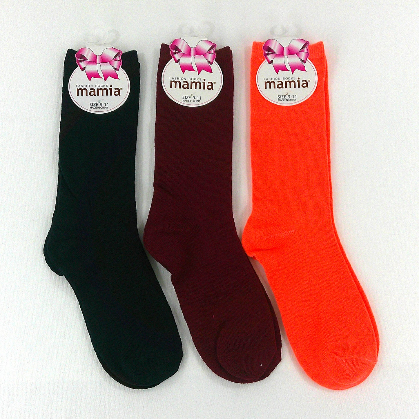 Mamia Women's Color High Socks SS915 (3PC)
