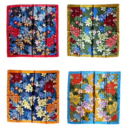 Satin Scarf Floral Pattern ST4825-7 (12PC)