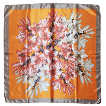 Satin Scarf Lily Flowers Pattern ST4908-5 (12PC)