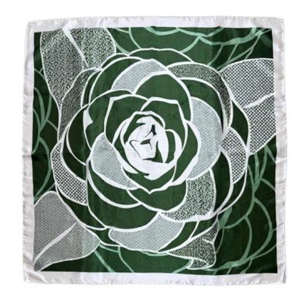 Satin Scarf Rose Pattern  ST5307-12 (12PC)