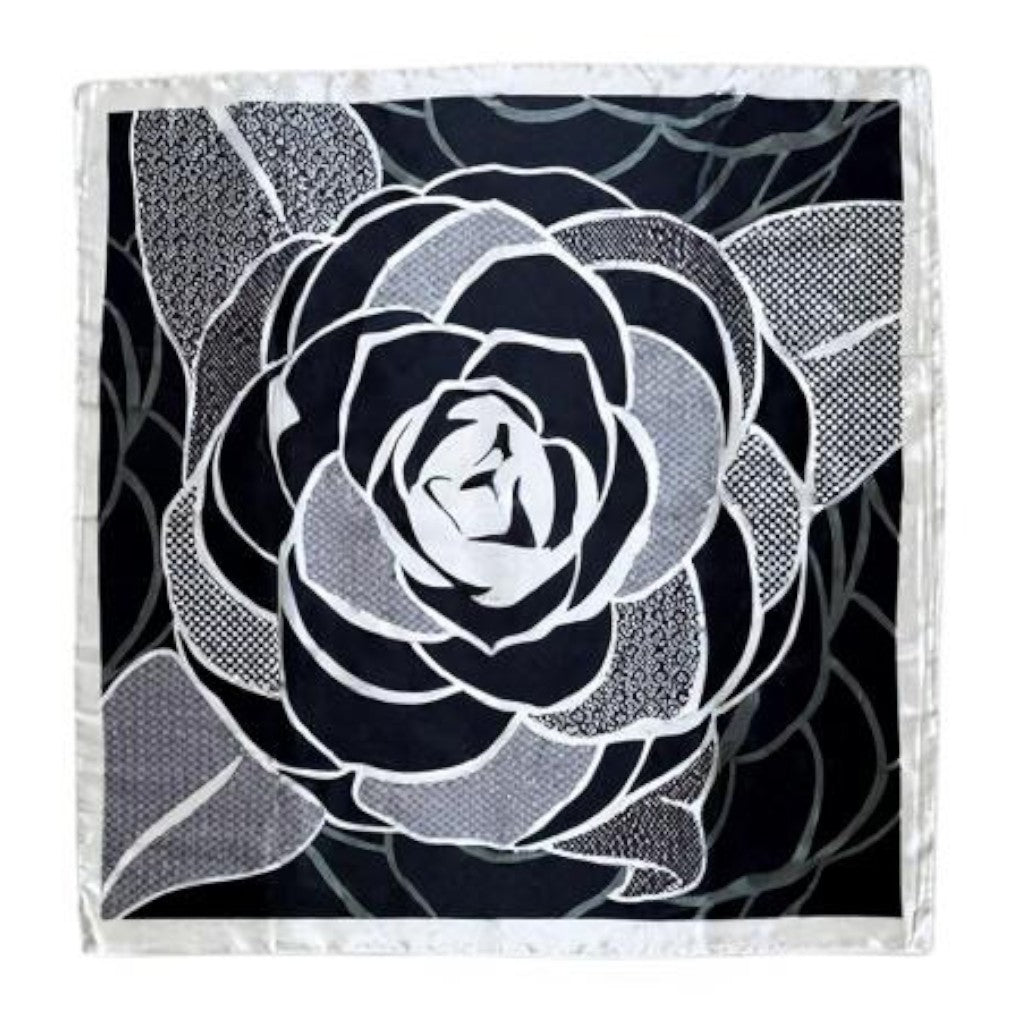 Satin Scarf Rose Pattern  ST5307-12 (12PC)