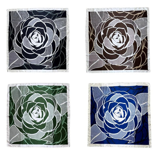 Satin Scarf Rose Pattern  ST5307-12 (12PC)