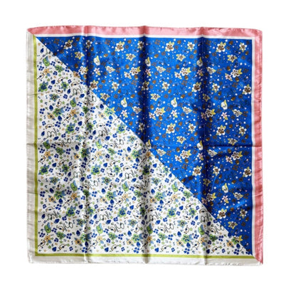 Satin Scarf 2 Tone Floral Pattern  ST5307-13 (12PC)