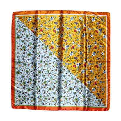 Satin Scarf 2 Tone Floral Pattern  ST5307-13 (12PC)