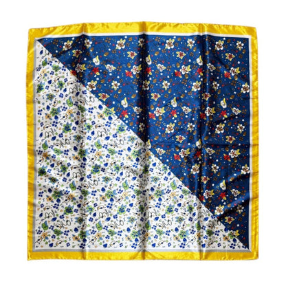 Satin Scarf 2 Tone Floral Pattern  ST5307-13 (12PC)