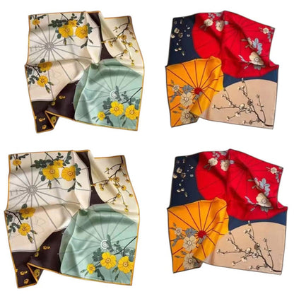 Satin Scarf Oriental Floral Pattern  ST5805-15 (12PC)
