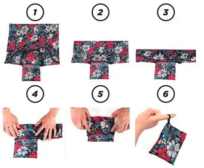 Large Foldable Tote Nylon Reusable Grocery Bags 12Pack SS6115-33. (12PC)