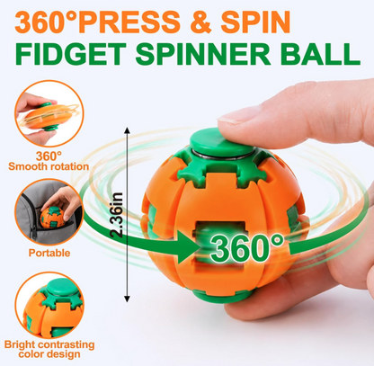 Press to Spin Fidget Spinner HelixCore Rotating Stress Ball Fidget Toy Y845 (24PC)