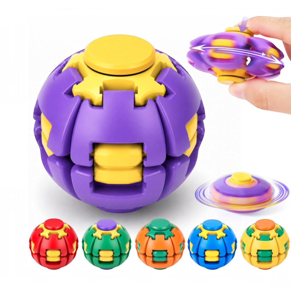 Press to Spin Fidget Spinner HelixCore Rotating Stress Ball Fidget Toy ME364. (24PC)