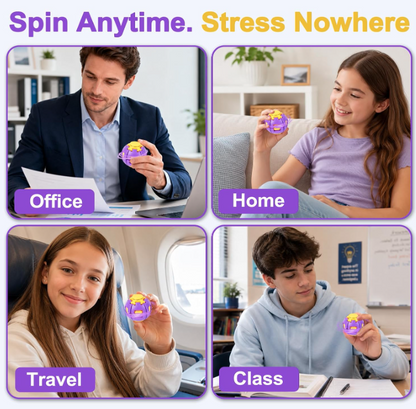 Press to Spin Fidget Spinner HelixCore Rotating Stress Ball Fidget Toy SS617-1! (12PC)