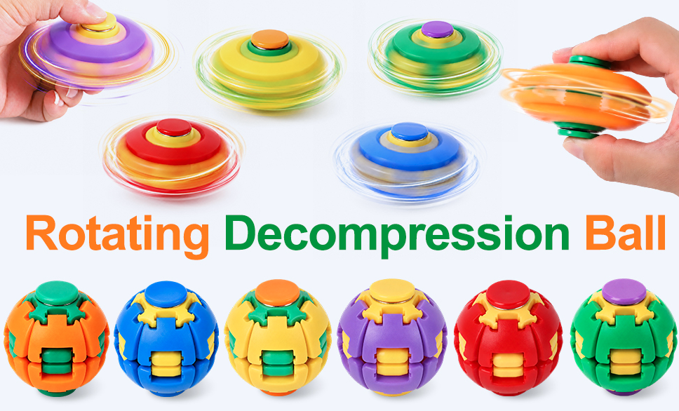 Press to Spin Fidget Spinner HelixCore Rotating Stress Ball Fidget Toy ME364 (24PC)