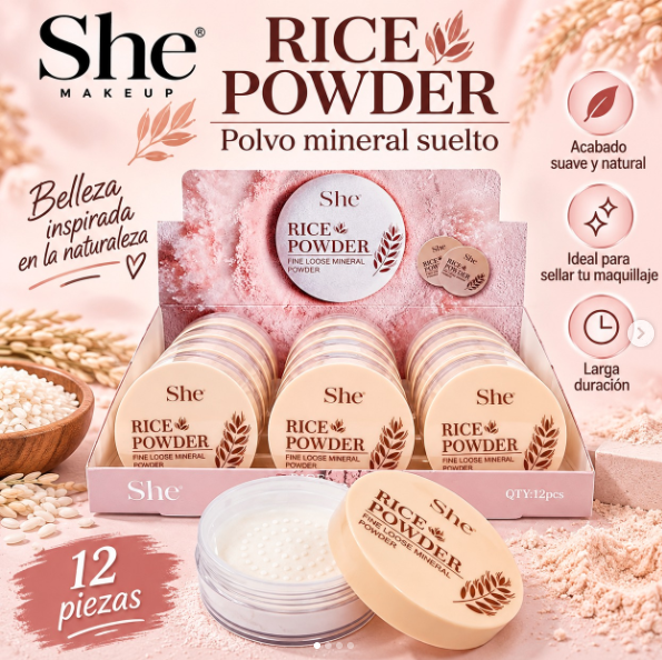 S. He Makeup Rice Powder RP1038 (12PK)