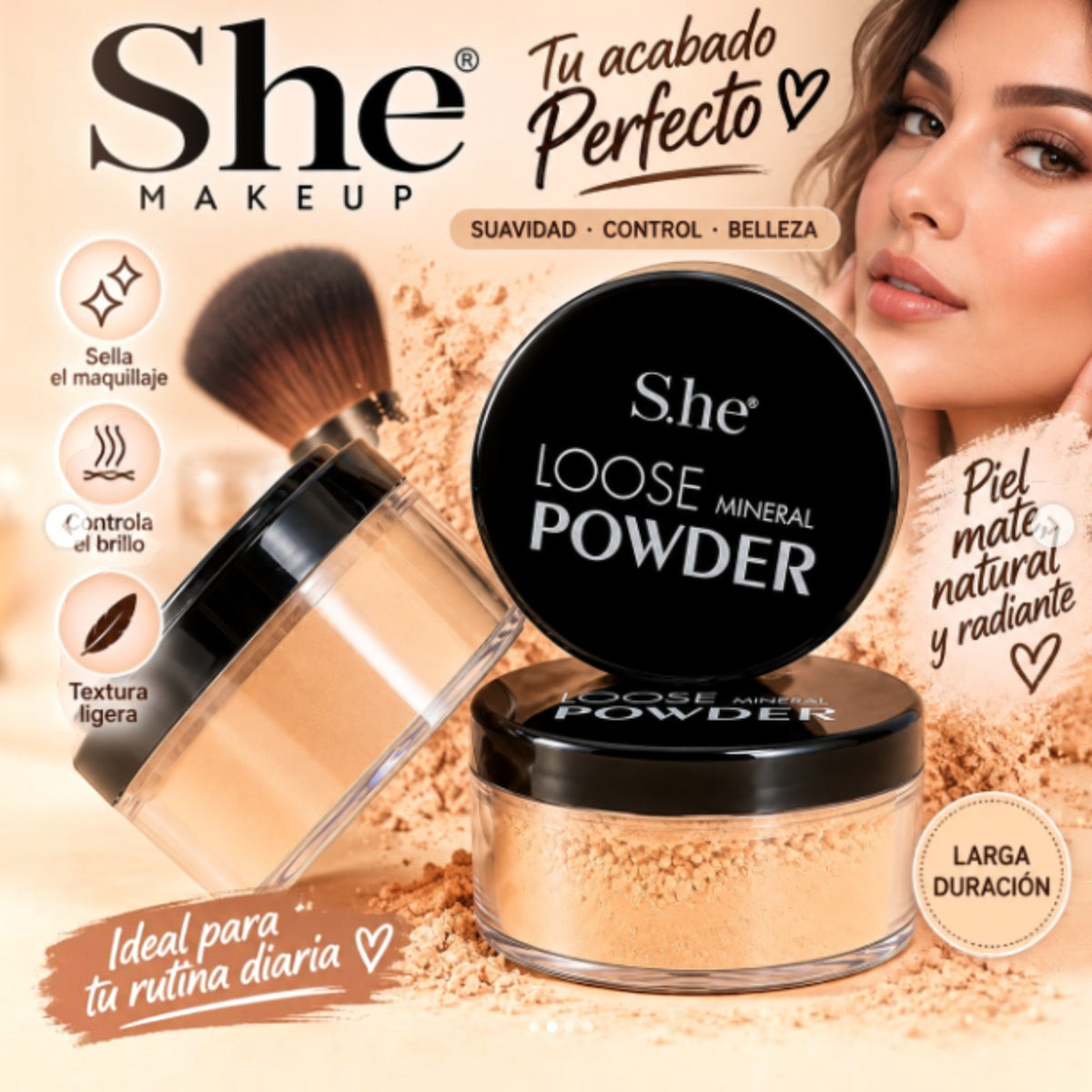 S. He Makeup Rice Powder RP1038 (12PK)