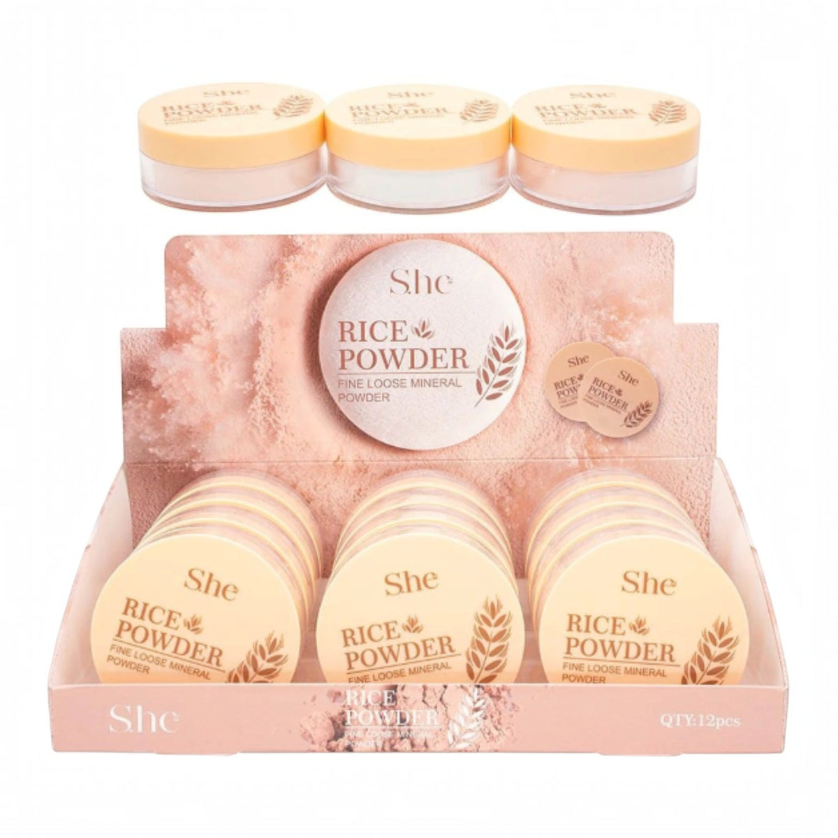 S. He Makeup Rice Powder RP1038 (12PK)