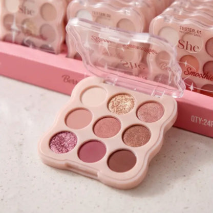 S. He 9 Color Eyeshadow Palette EP1086 (24PK)