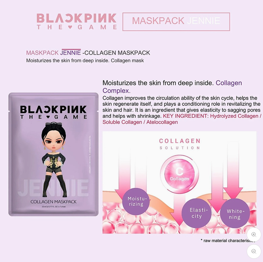 BLACKPINK The Game Mask Pack (7SHEET)
