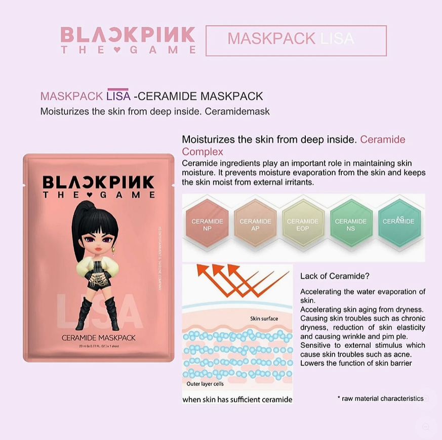 BLACKPINK The Game Mask Pack (7SHEET)