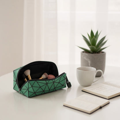 Geometric Triangle Pattern Makeup Pouch JB5526-14 (12PC)