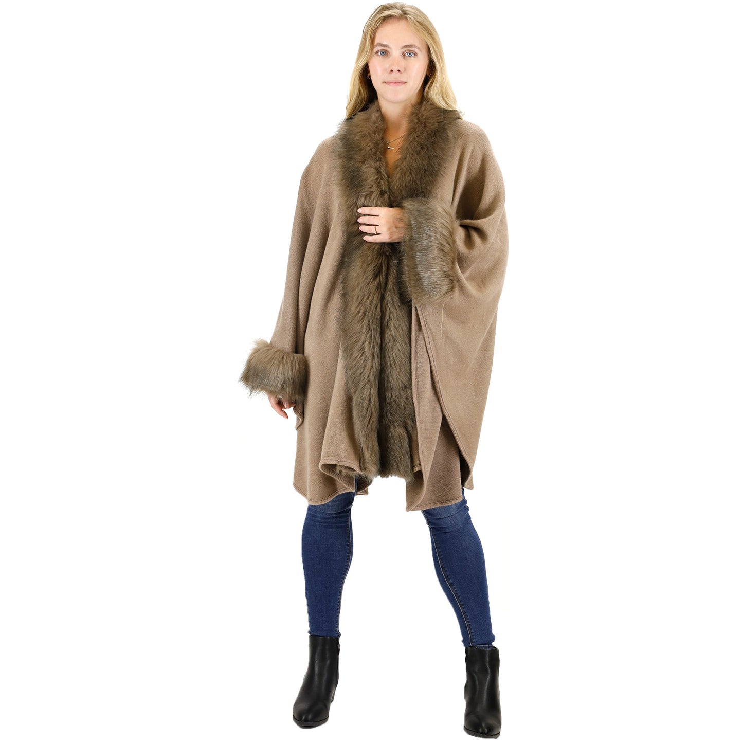 FUR SHAWL LONG SH921 (3PC)