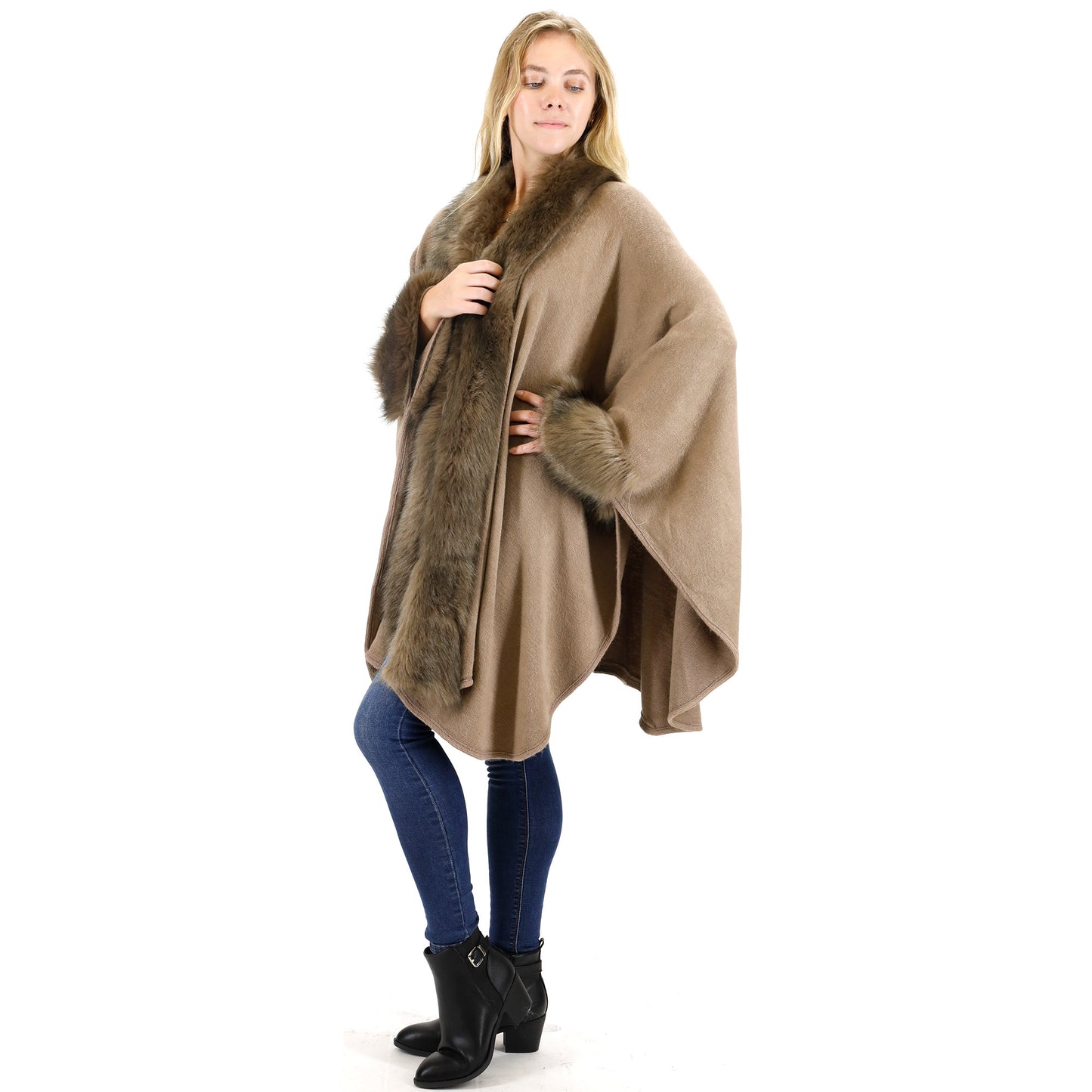 FUR SHAWL LONG SH921 (3PC)
